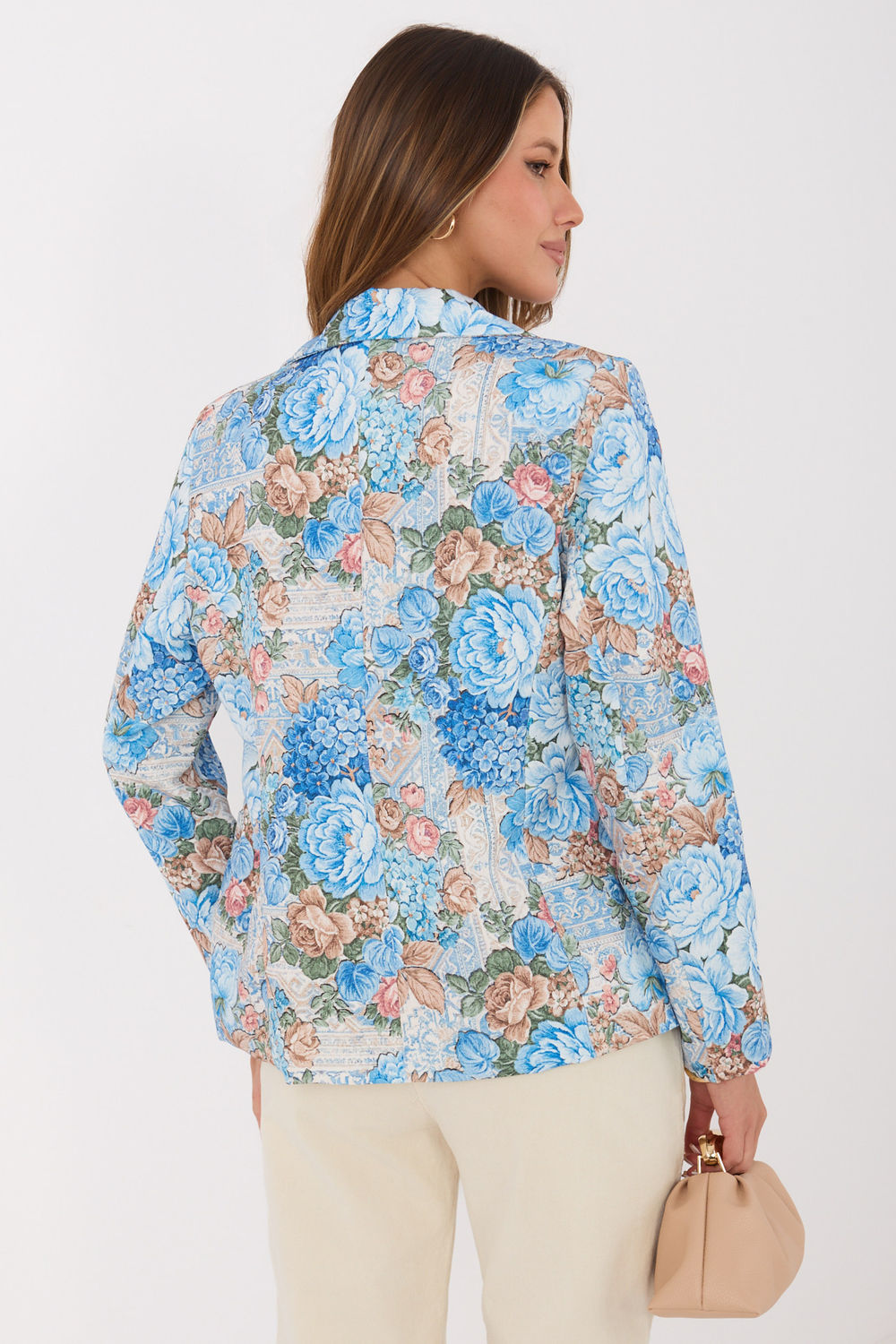 Italy Moda Blue Long Sleeve Jacket - view 3