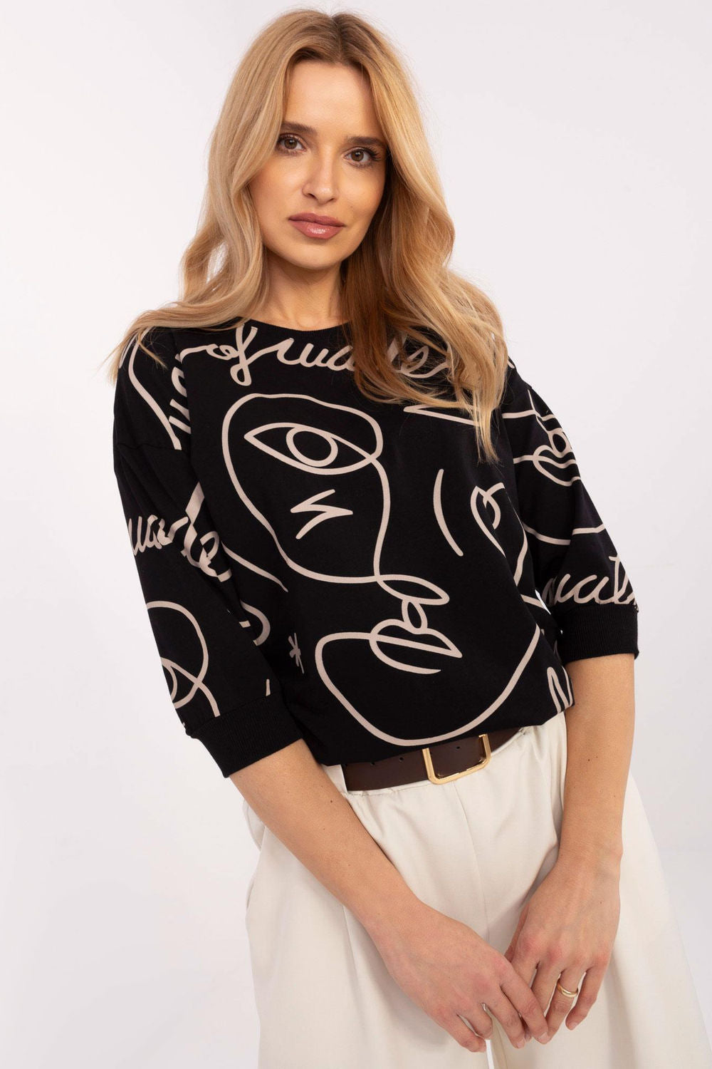 Rue Paris Black Cotton Blouse - view 4