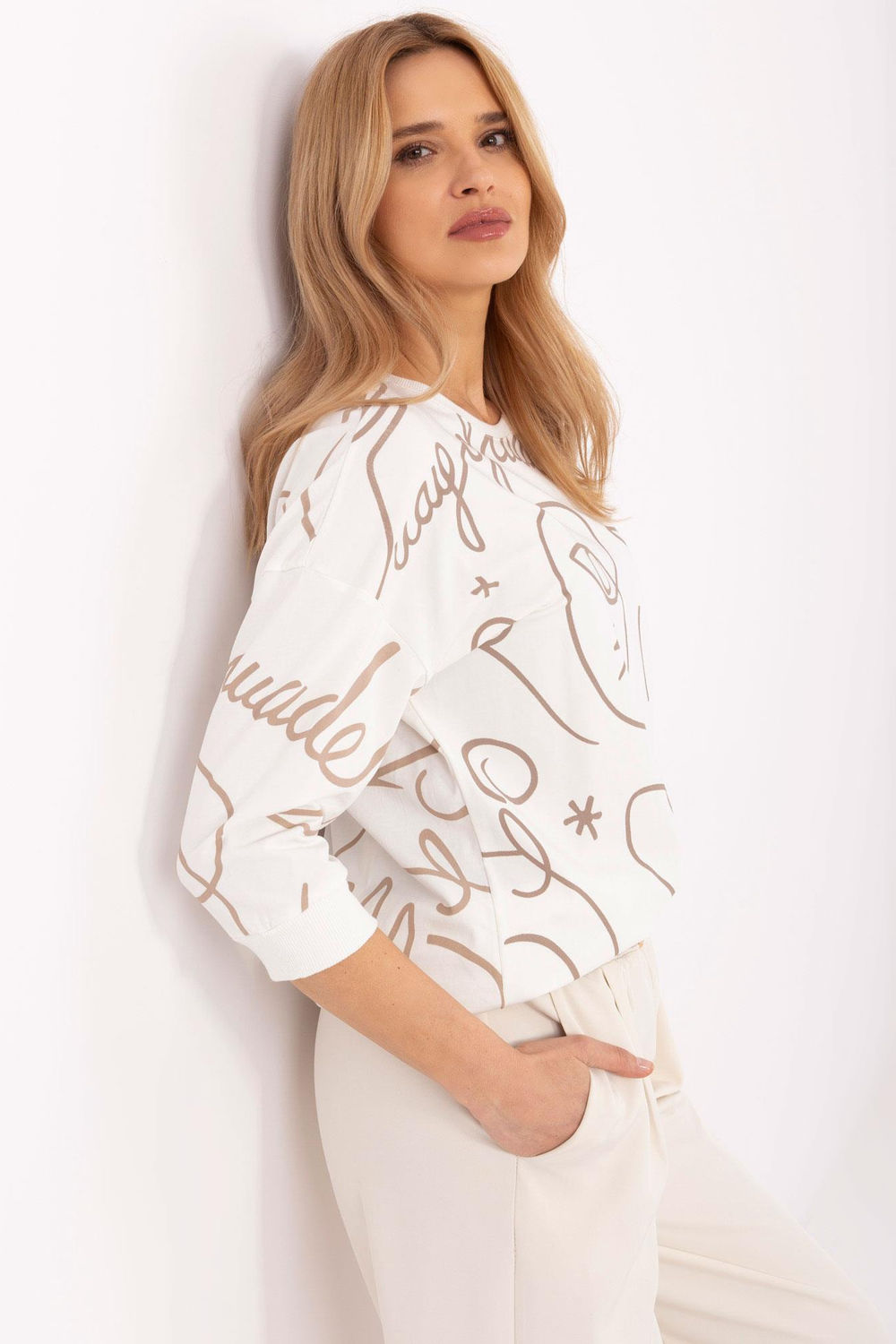 Rue Paris Ecru Cotton Blouse - view 2
