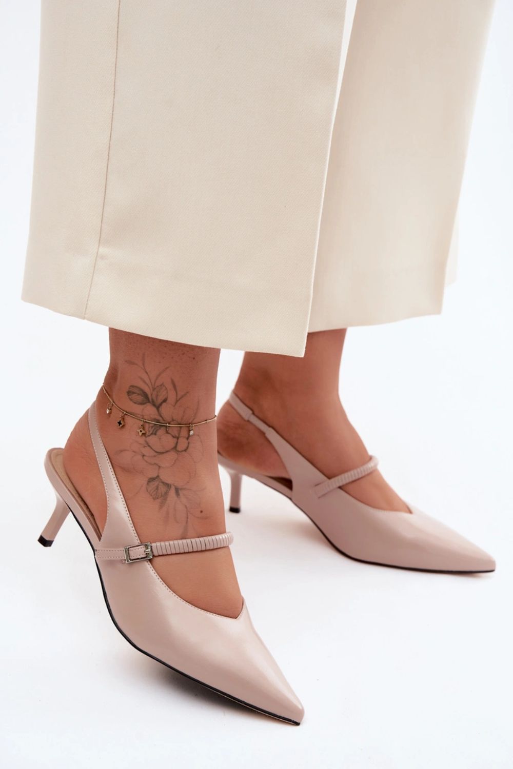 Step In Style Beige Court Shoes - view 4