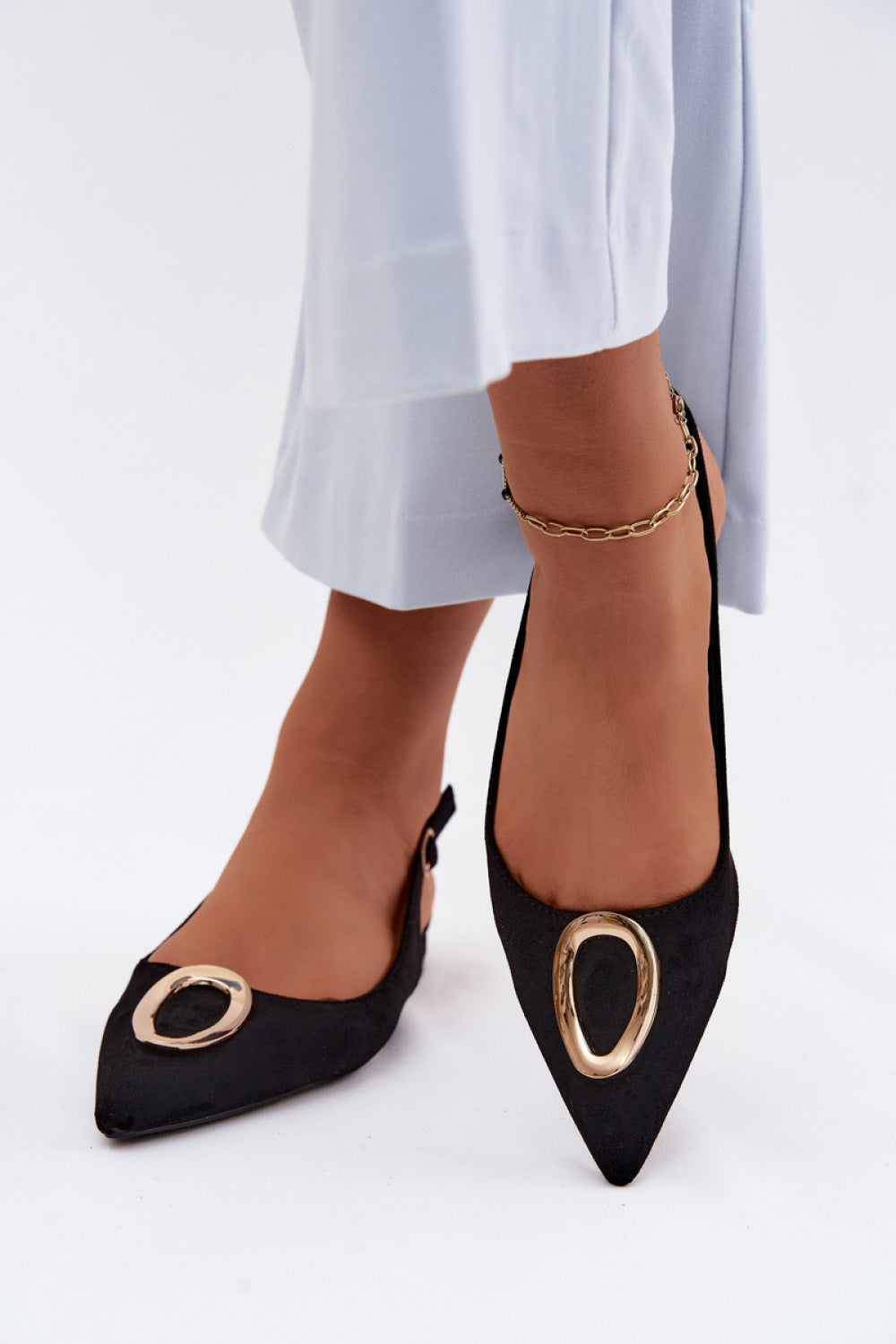 Step In Style Sparkle Black Sandals