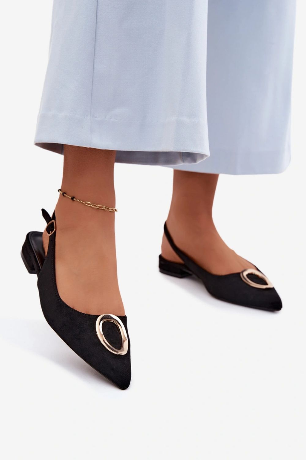 Step In Style Sparkle Black Sandals - view 4