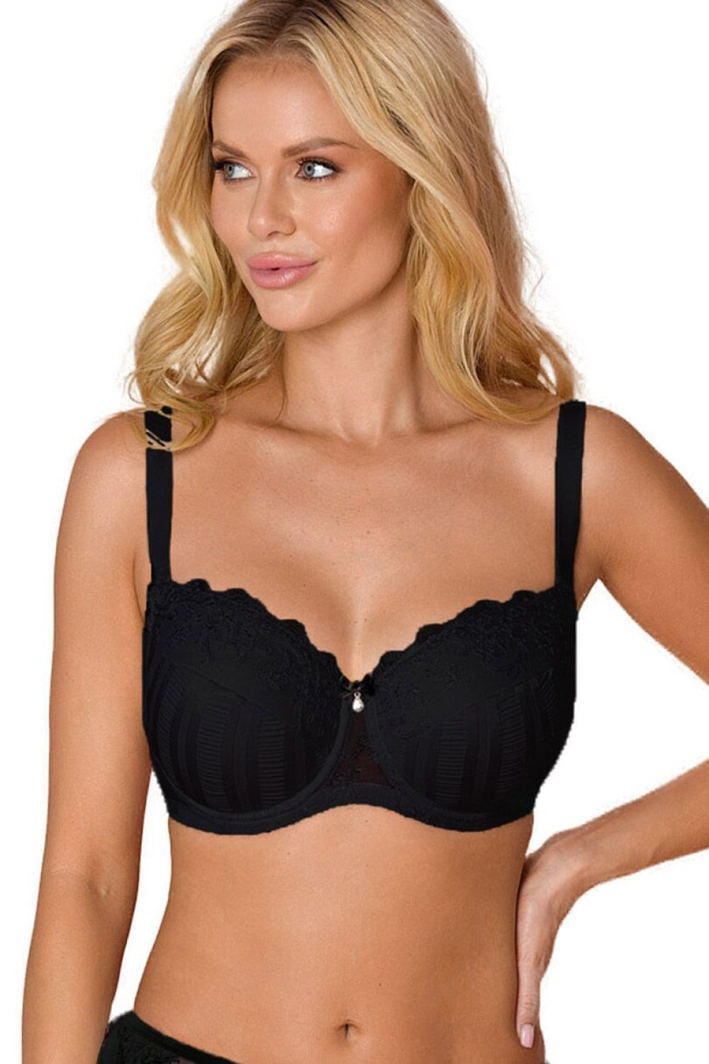Vena Black Padded Bra