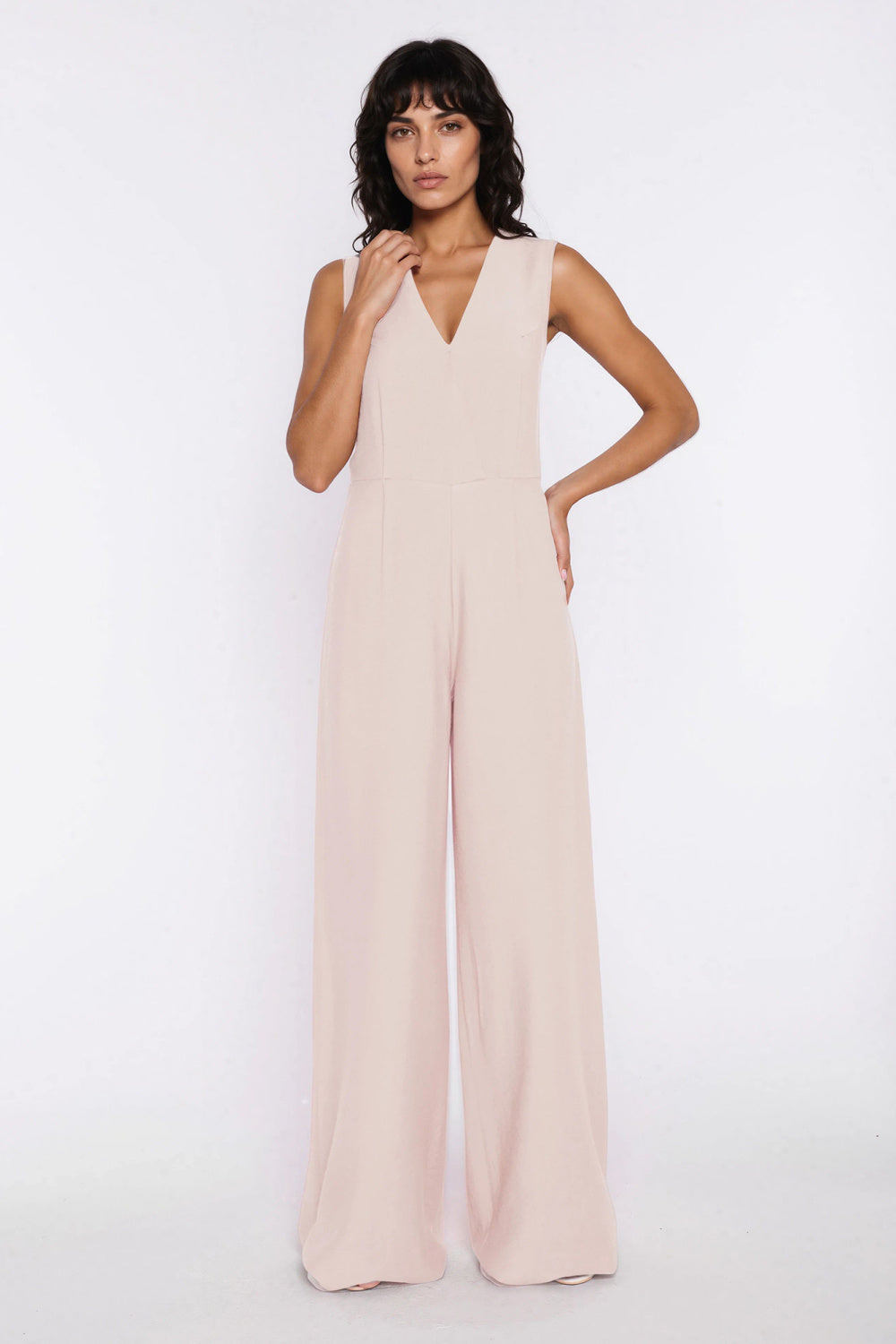 Nife Beige Rayon Jumpsuit - view 3