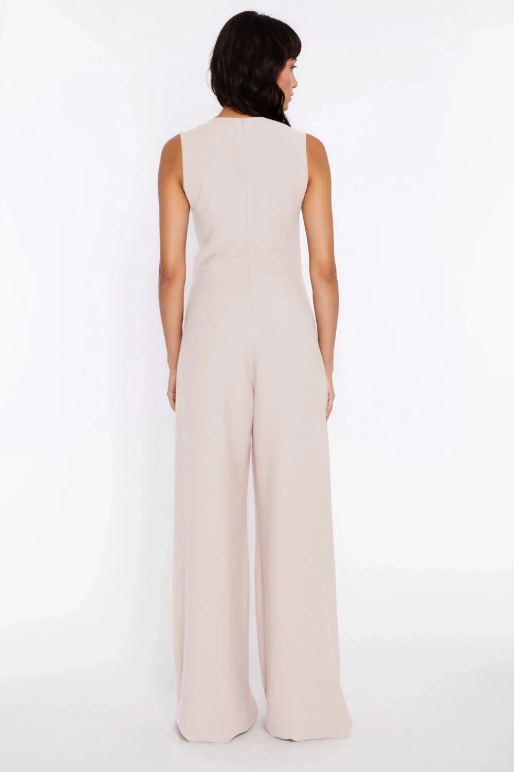 Nife Beige Rayon Jumpsuit - view 4