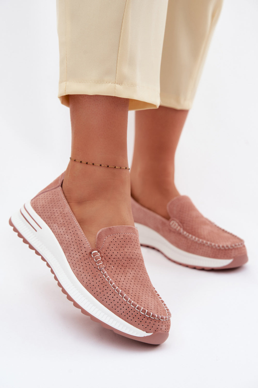 Step In Style Pevina Pink Moccasins