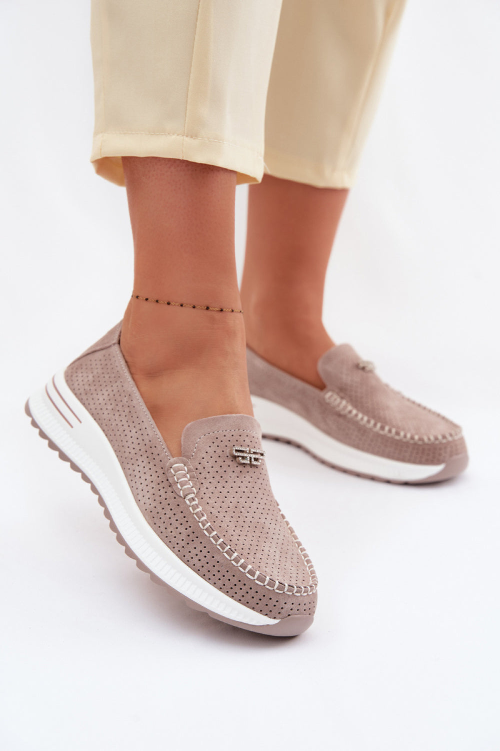 Step In Style Demela Beige Moccasins