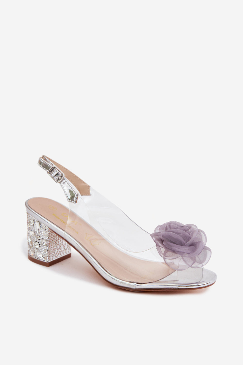 Step In Style Silver Heeled Sandals - view 2