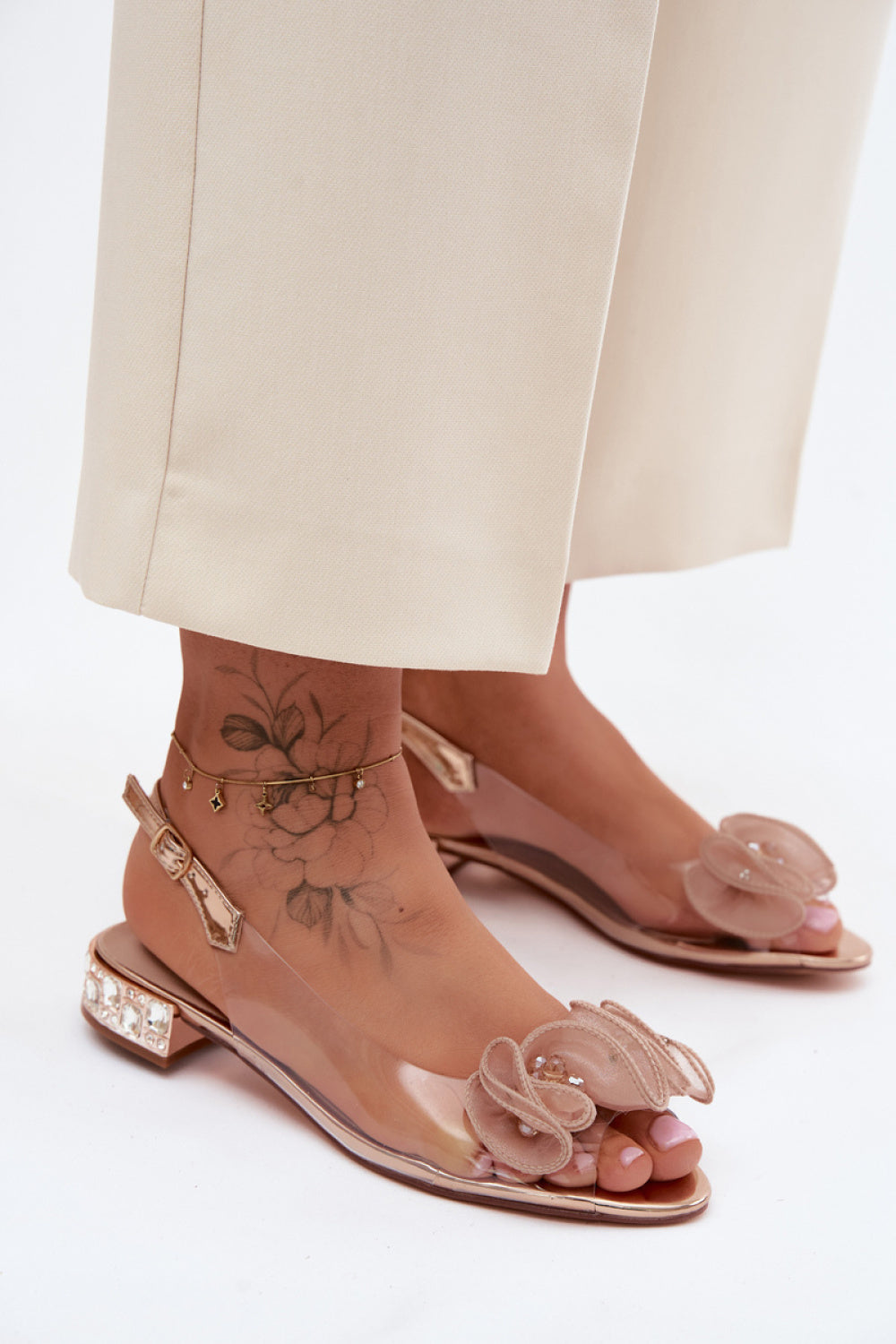 Step In Style Gold Sandals