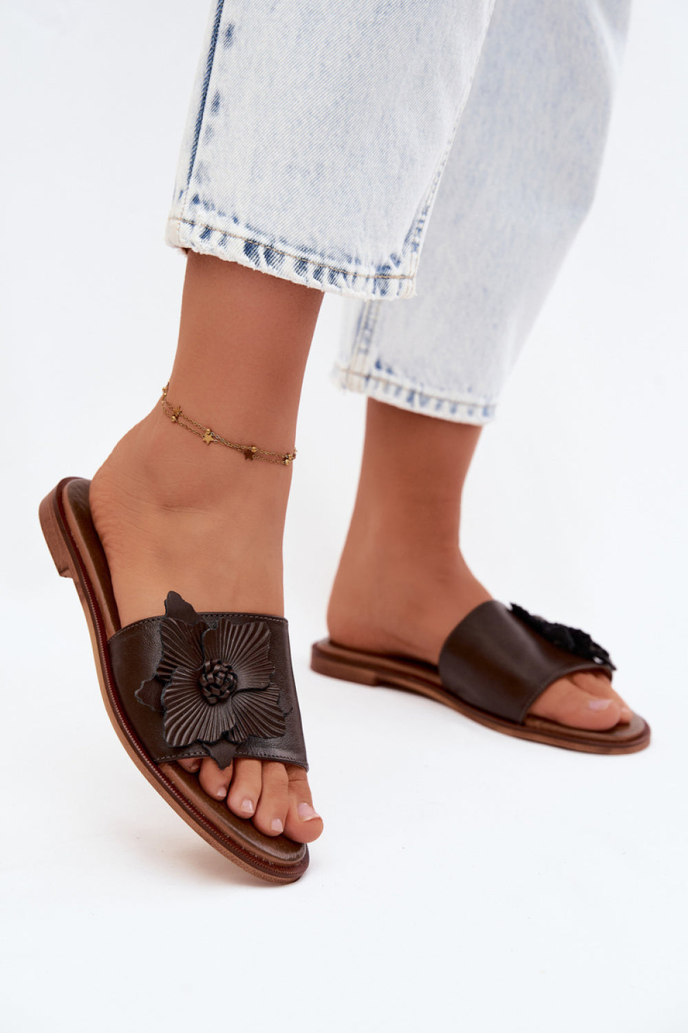 Step In Style Zazoo Chocolate Flat Flip Flops