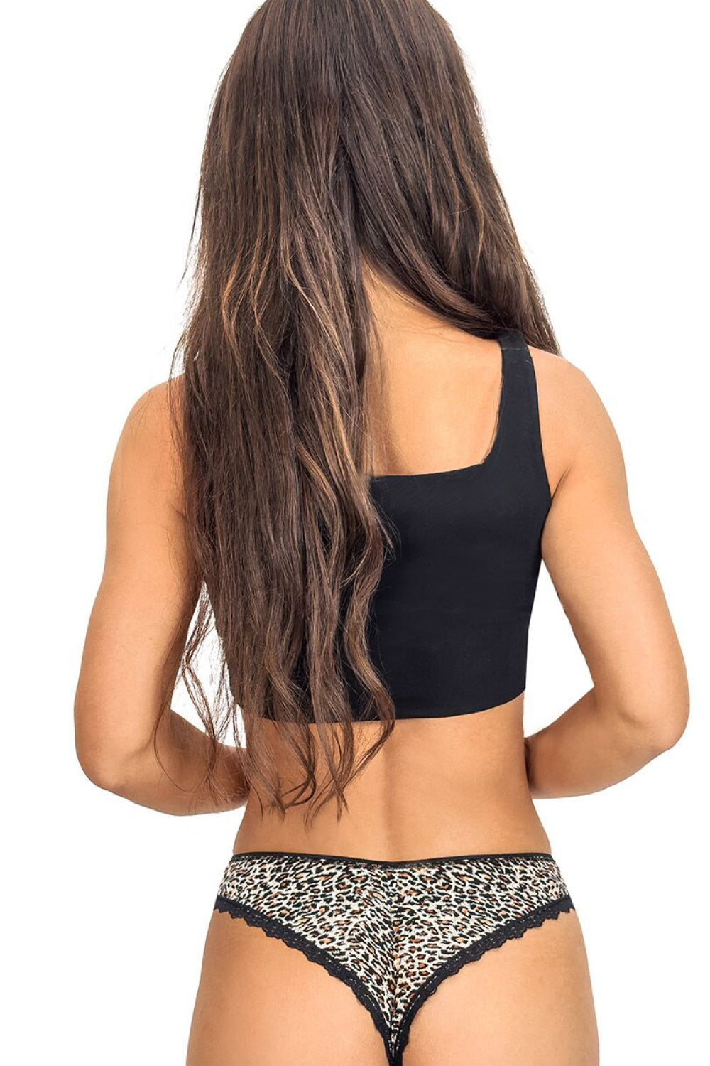Donna Omari Leopard Print Lace Brazilian Knickers - view 3