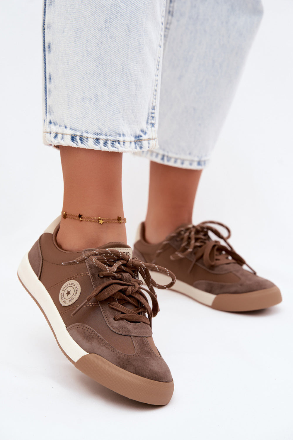 Step In Style Brown Suede Trainers