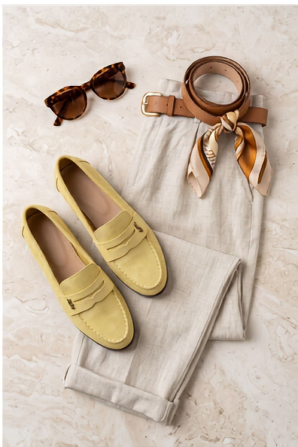 Step In Style Prestelle Yellow Leather Moccasins - view 2