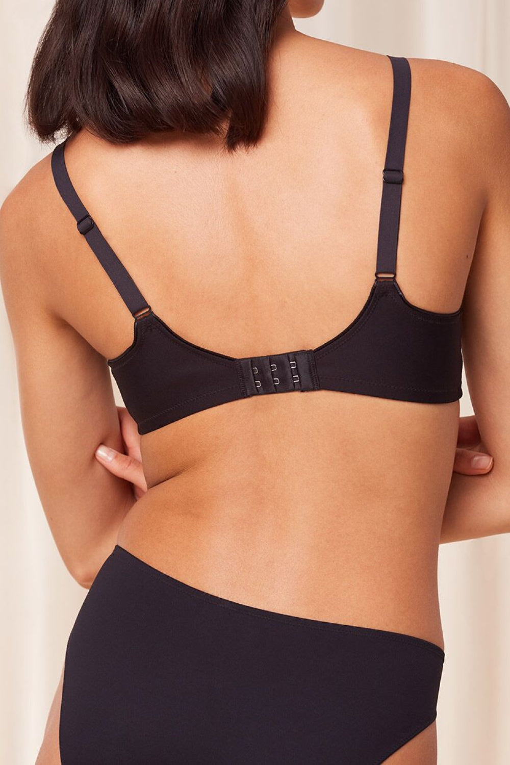 Triumph Modern Lace Cotton Black Lace Underwired Soft Bra - view 3