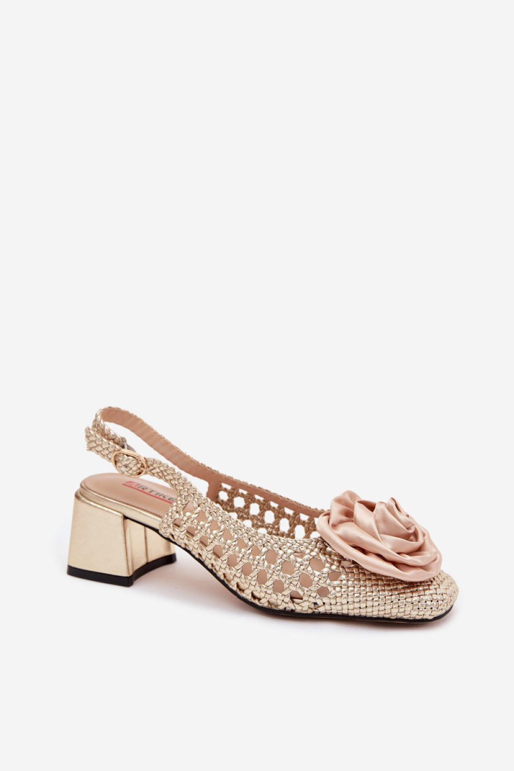 Step In Style Artiker Gold Block Heel Heeled Sandals - view 2