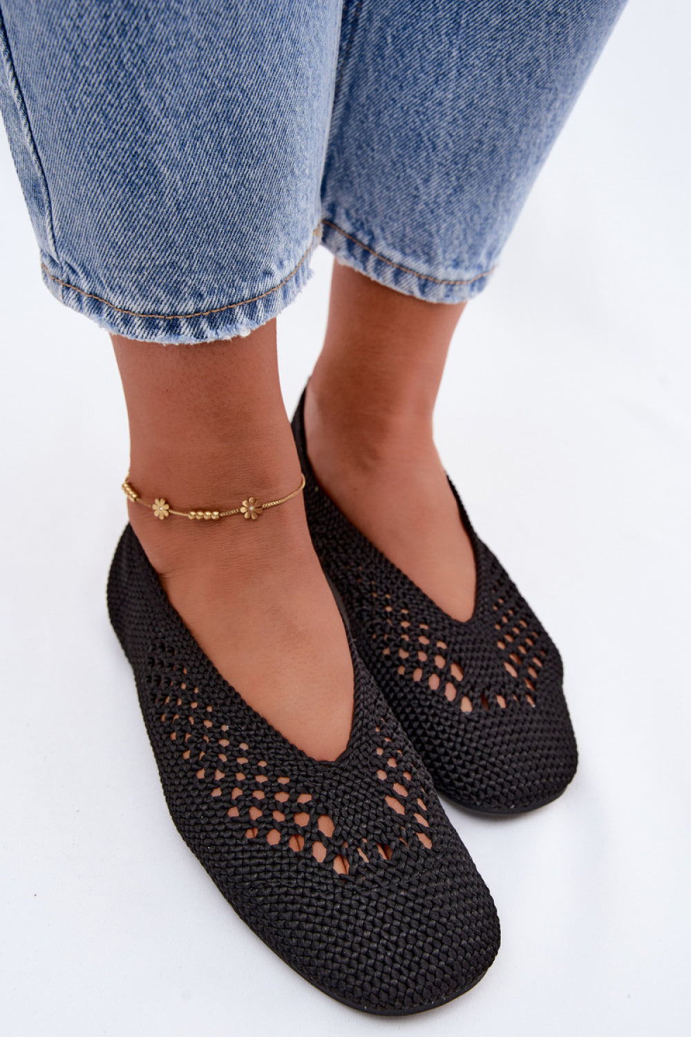 Step In Style Hibisca Black Ballet Flats - view 3