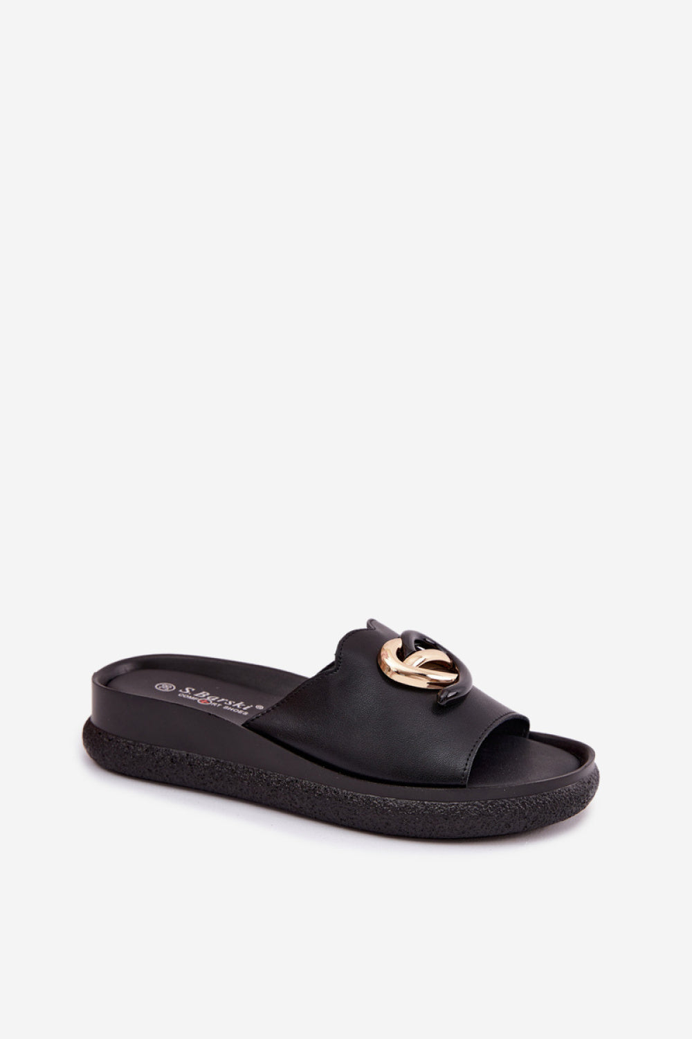 Step In Style Black Wedge Sandals - view 2
