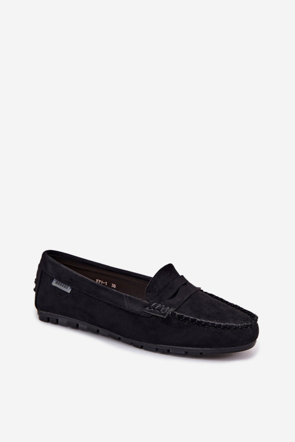 Step In Style Galadriel Black Faux Leather Moccasins - view 2