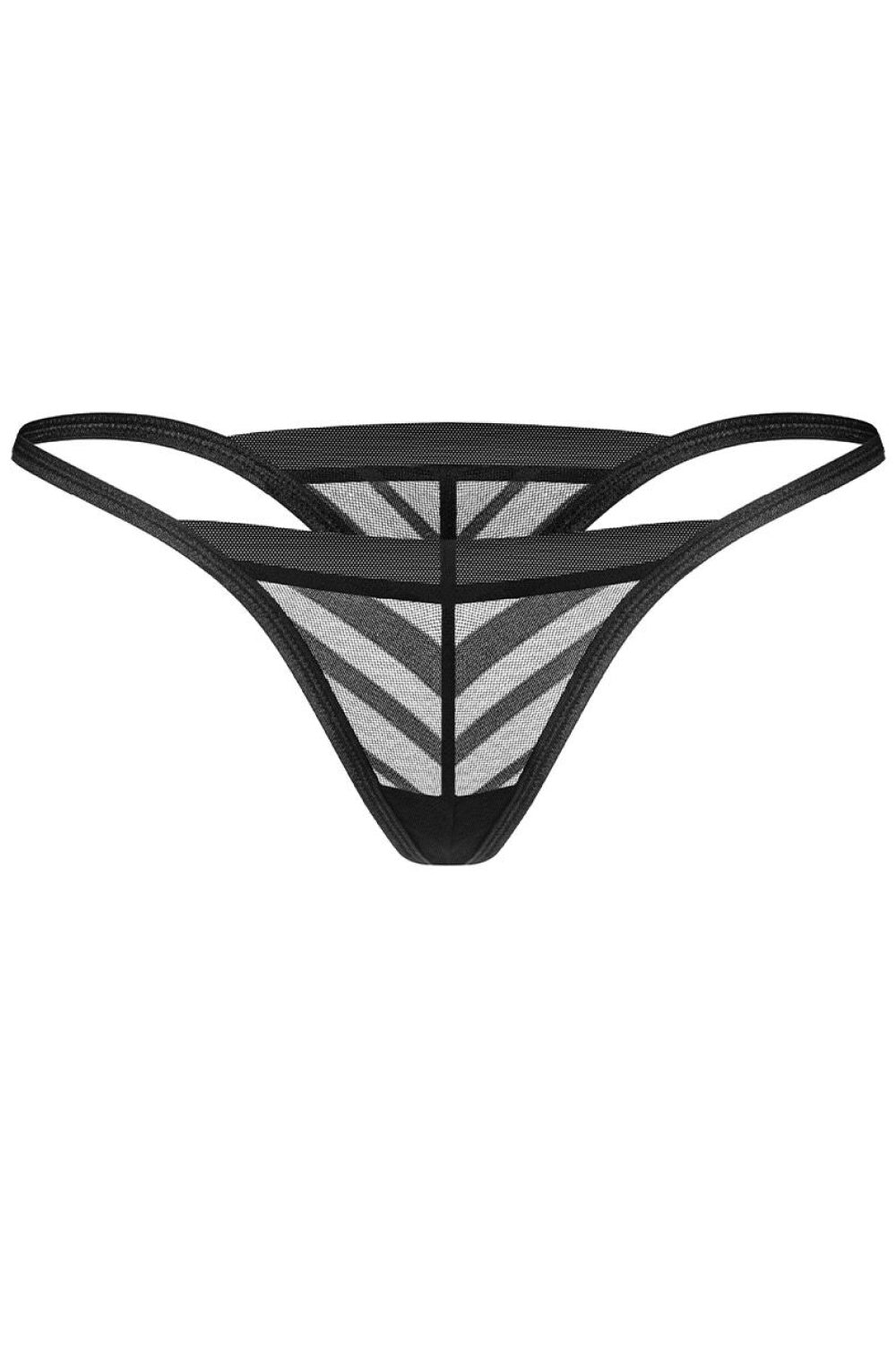 Obsessive Lune Bellis Black Mesh Thong - view 2