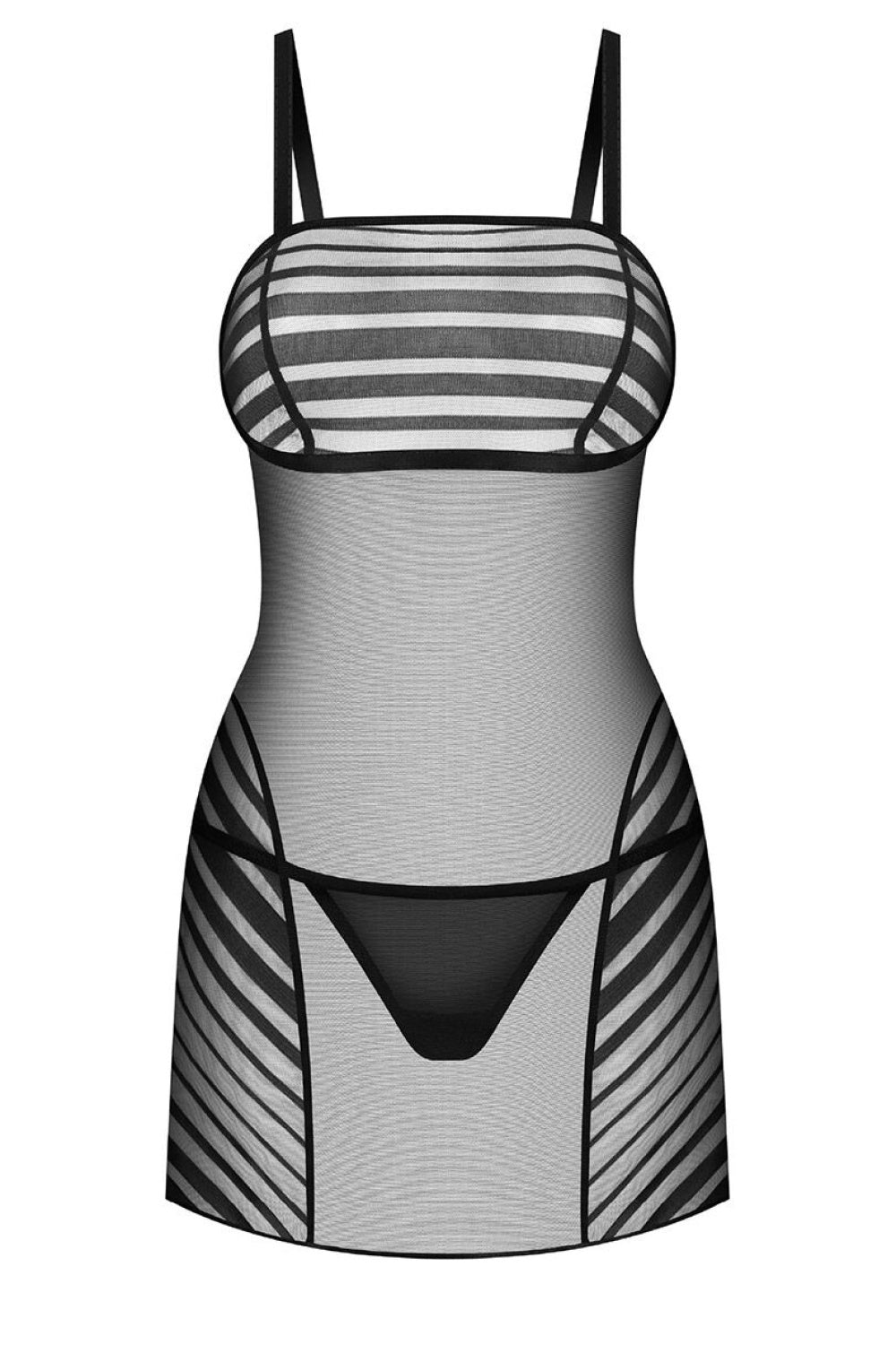 Obsessive Lune Bellis Black Mesh Sexy Lingerie Set