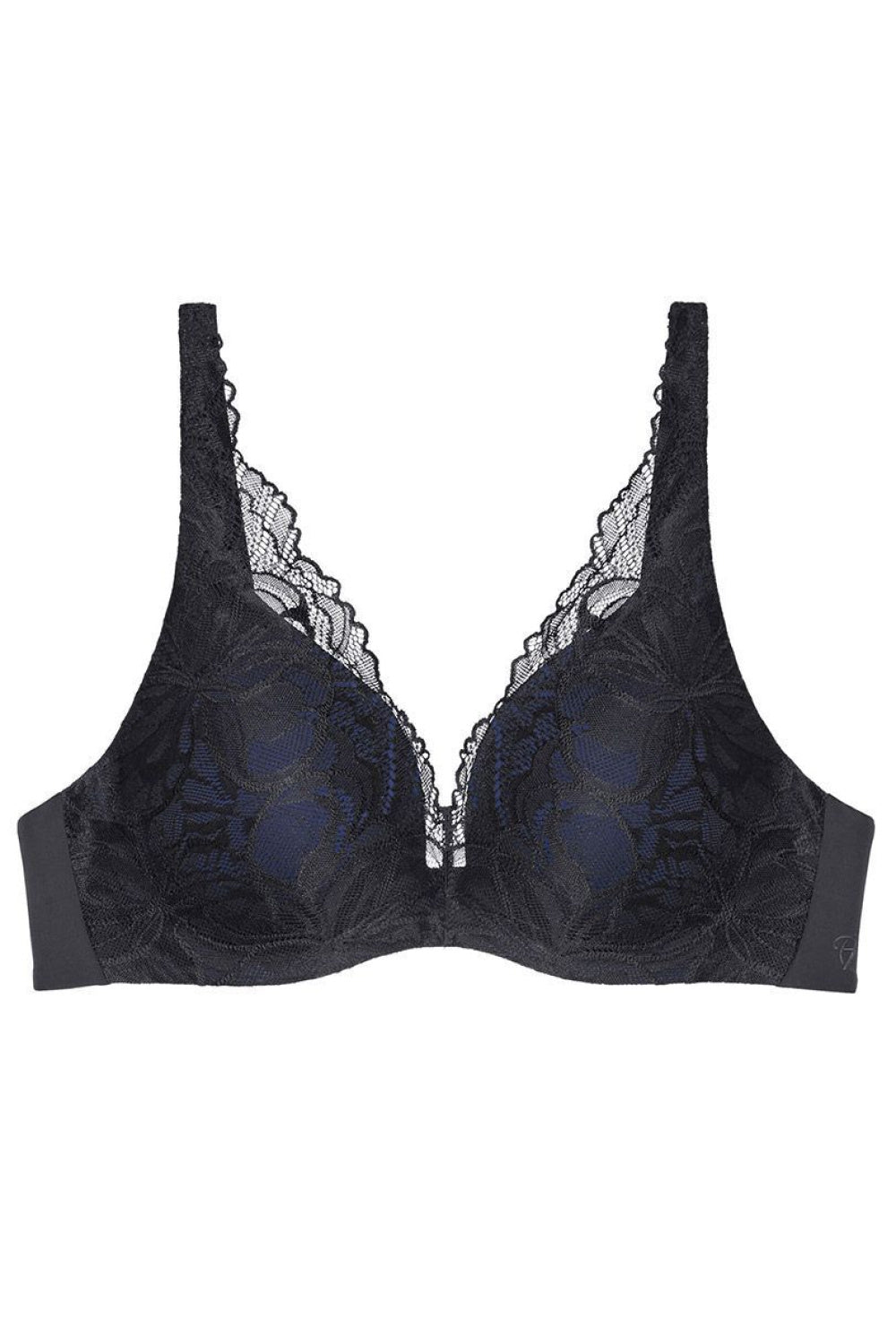 Triumph Black Lace Underwired Push-Up Bra - view 2