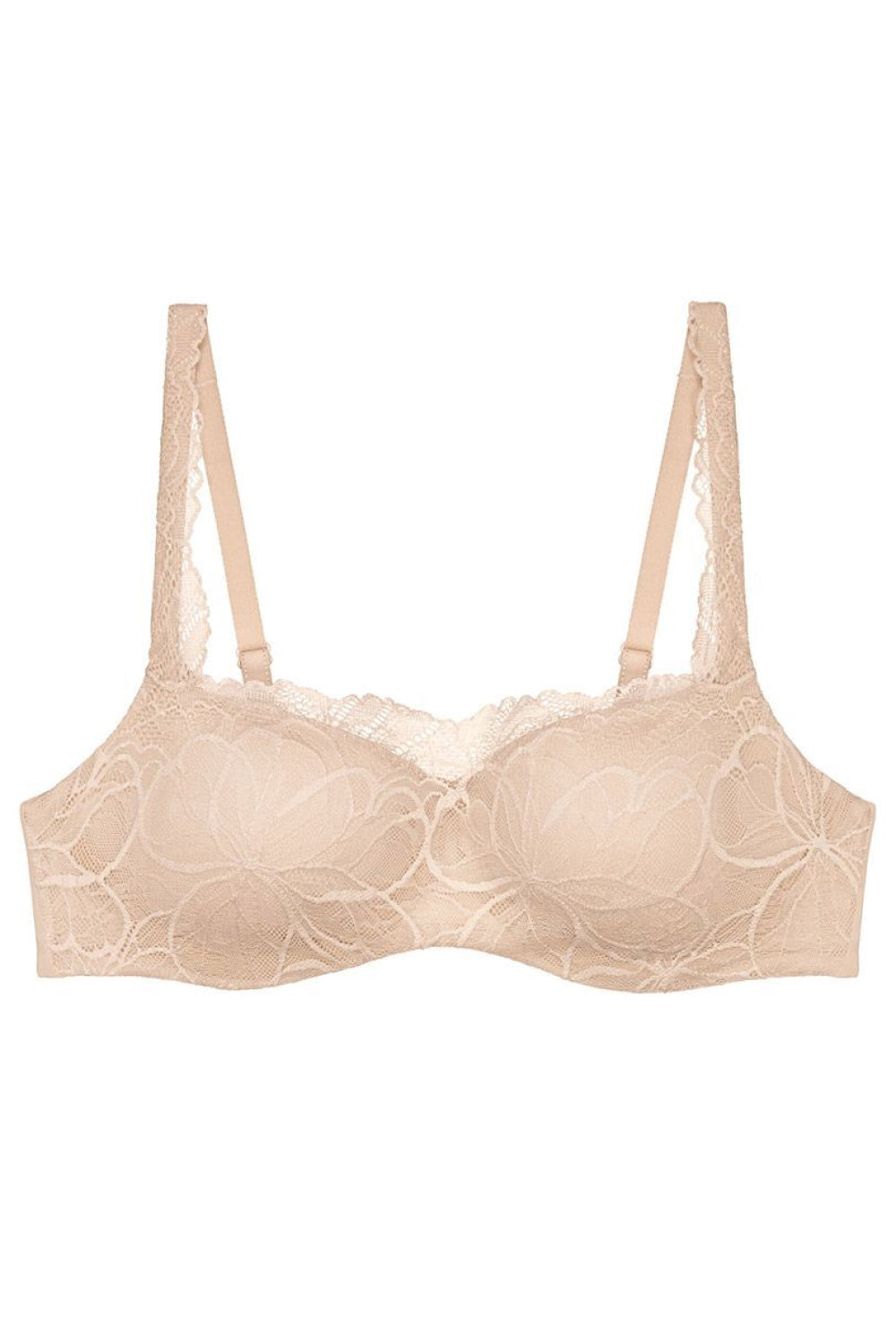 Triumph Beige Lace Padded Strapless Bra - view 2