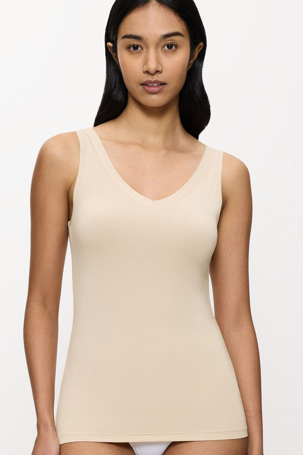 Triumph Sense Cream Bodycon V-Neck T-Shirt