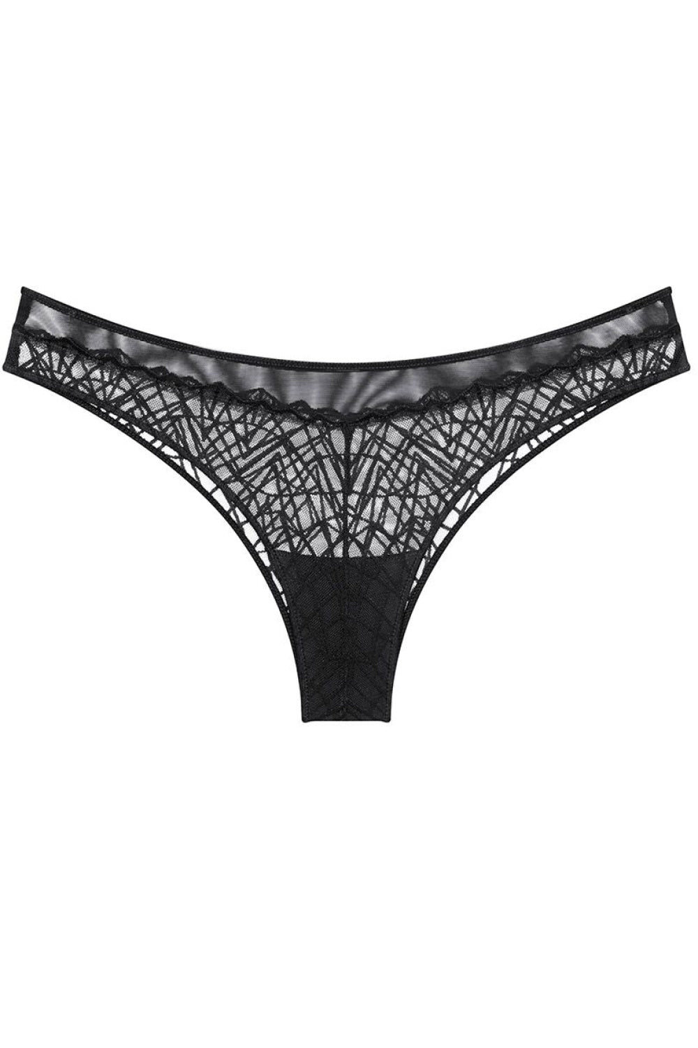 Triumph Black Polyamide Lace Brazilian Knickers - view 2
