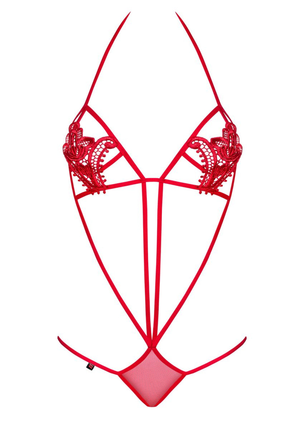 Obsessive Luzia Teddy Red Floral Bodysuit - view 4