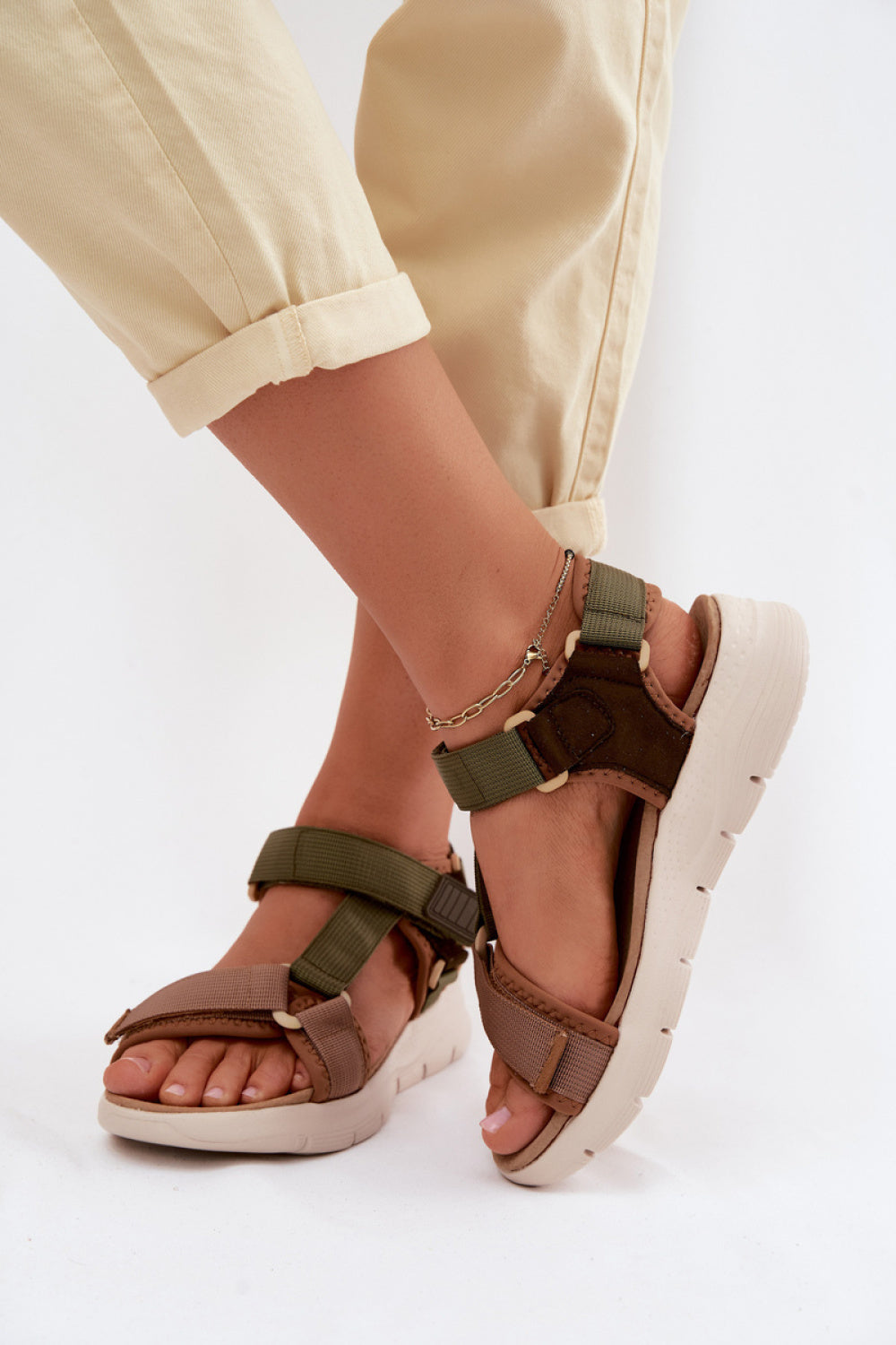 Step In Style Artikar Green Platform Sandals - view 3