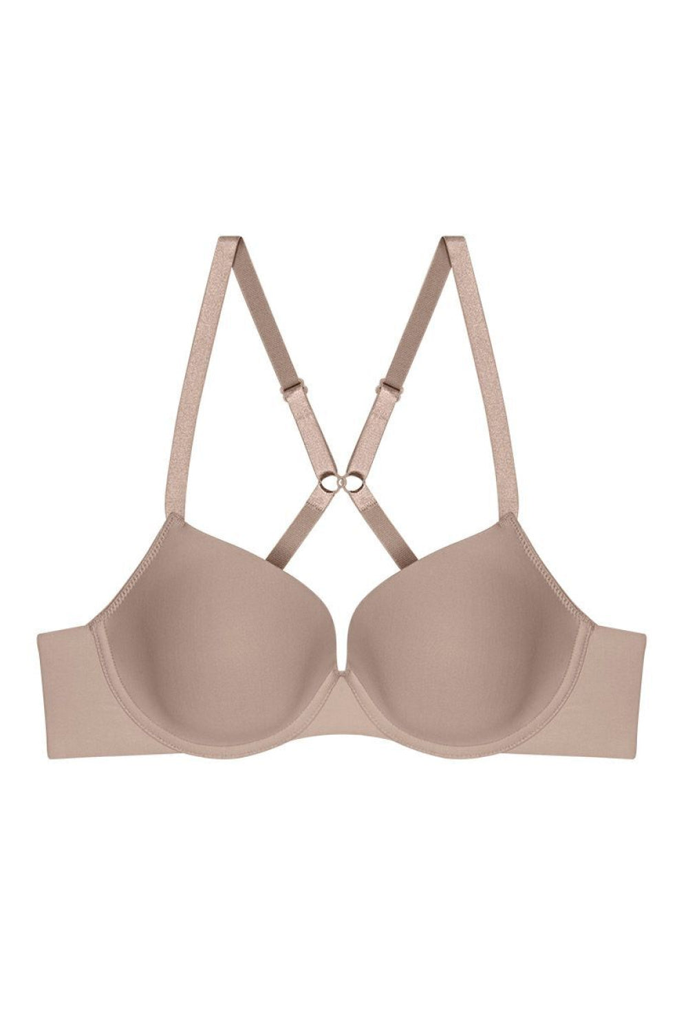 Triumph Pure Micro Coffee Polyester Underwired Padded Bra - view 2