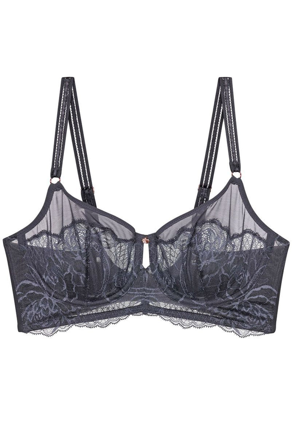 Triumph Wild Peony Florale Graphite Lace Balcony Soft Bra - view 2