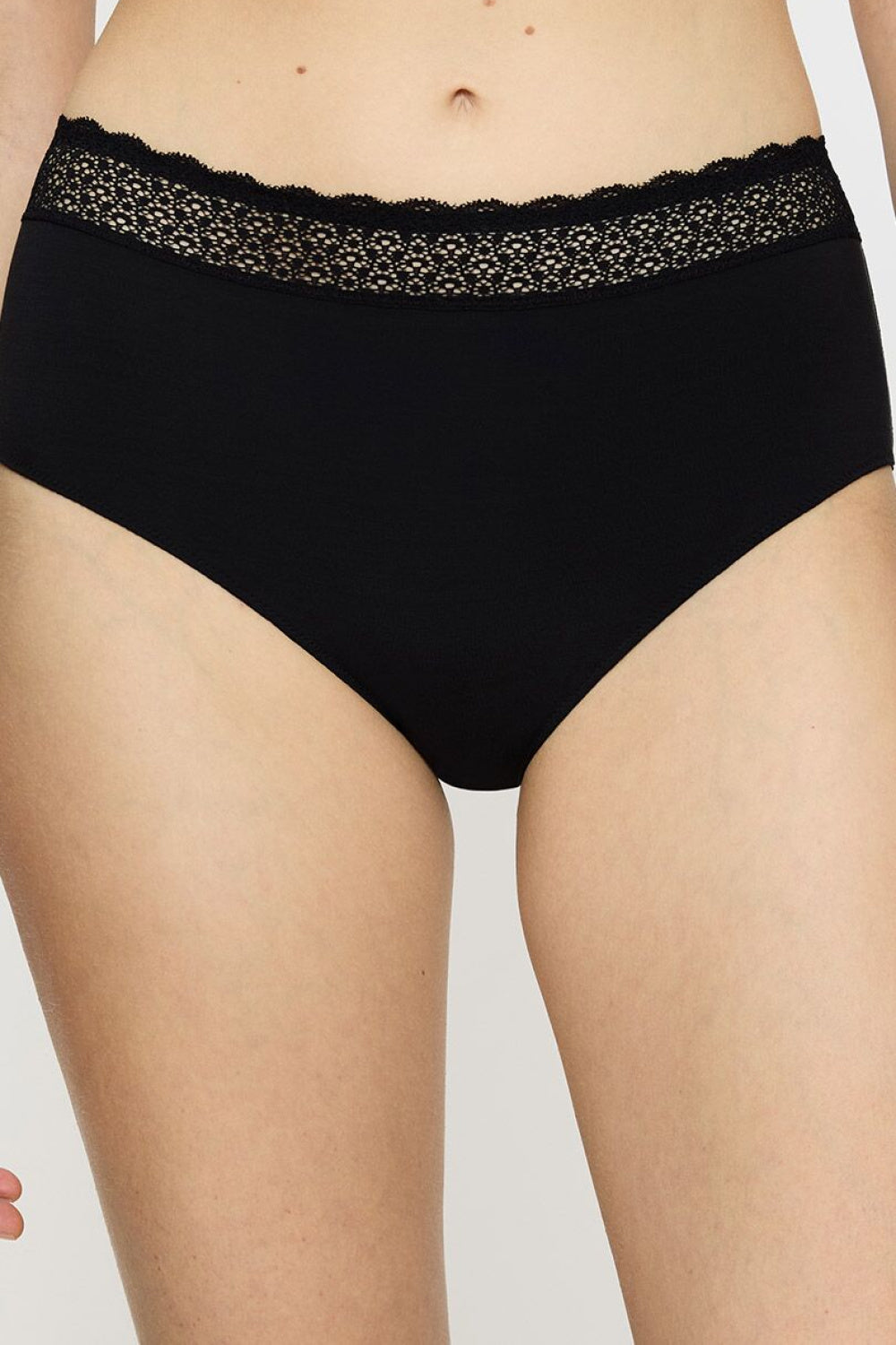Triumph Feel Black Modal Lace Knickers