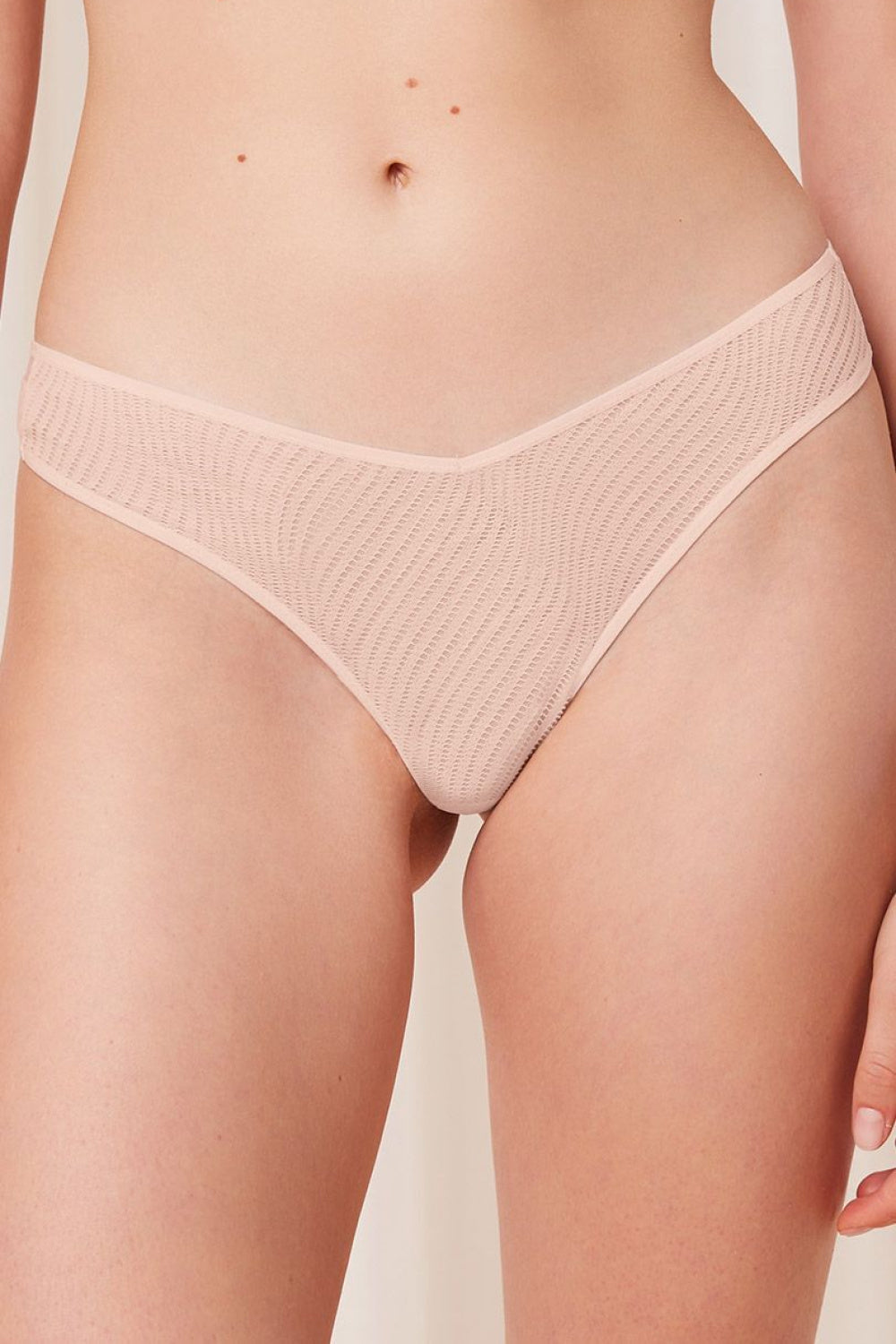Triumph Light Pink Lace Brazilian Knickers