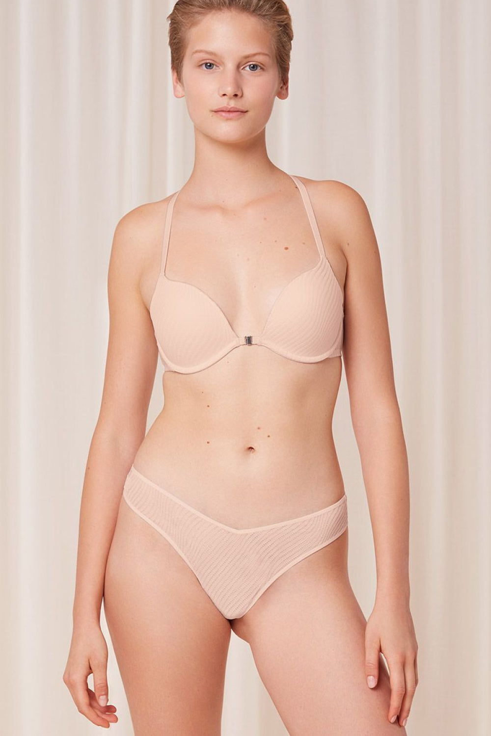 Triumph Light Pink Lace Brazilian Knickers - view 2