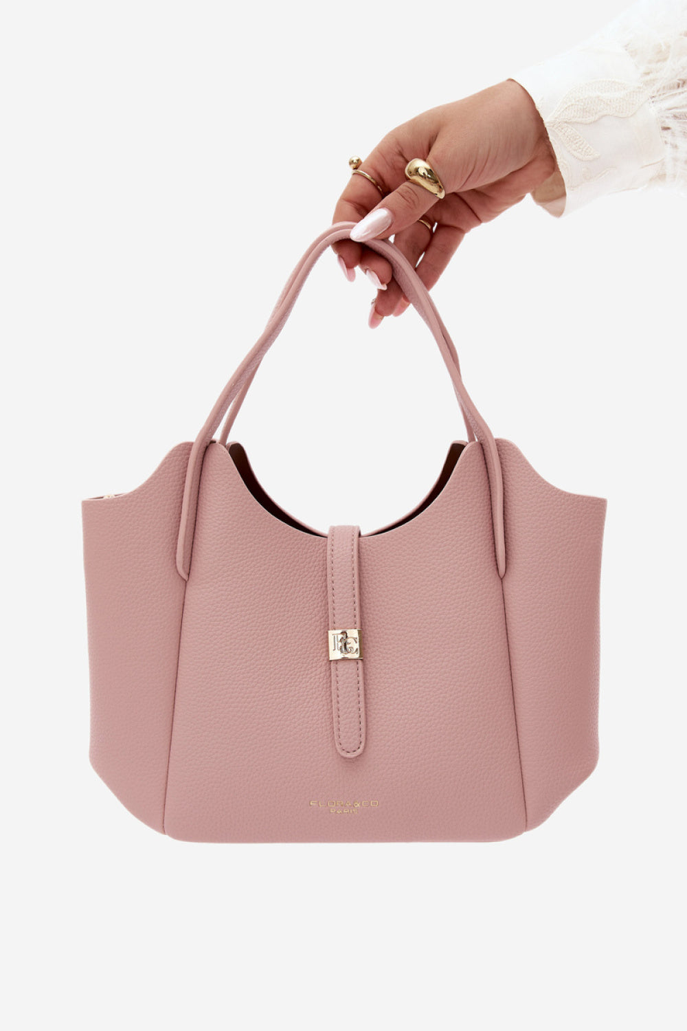 Step In Style Toffee Rose Pink Faux Leather Handbag - view 2