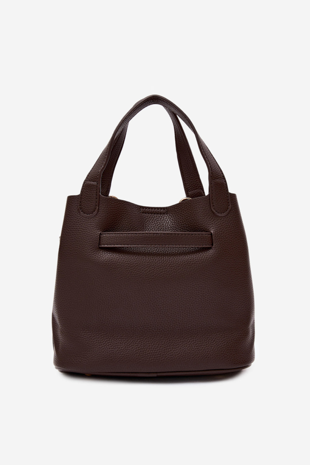 Step In Style Crumble Chocolate Faux Leather Handbag - view 3