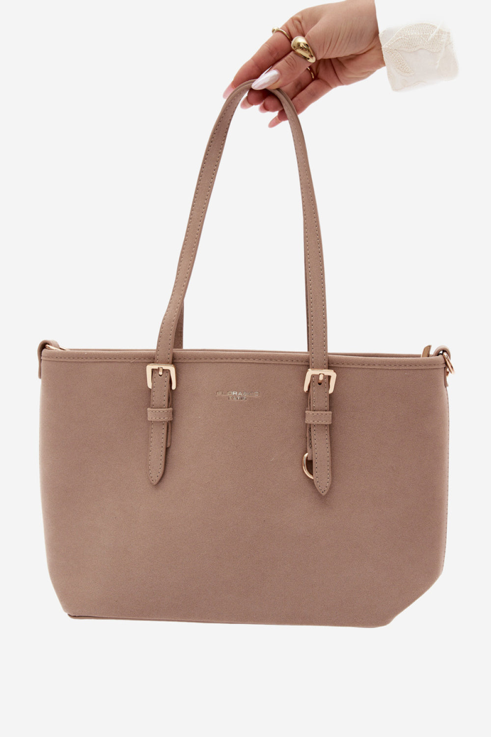 Step In Style Araminta Beige Suede Handbag - view 2