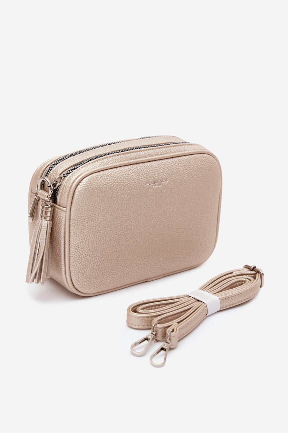 Step In Style Daily Ivory Faux Leather Crossbody Bag
