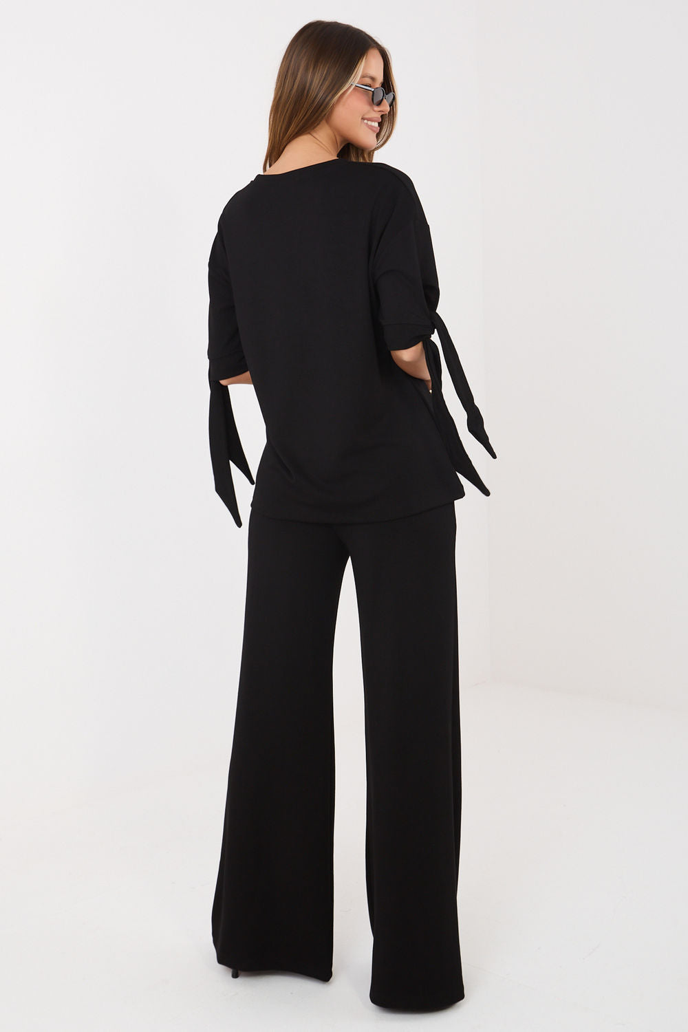 Relevance Black Wide Leg Co-Ord Set - view 3