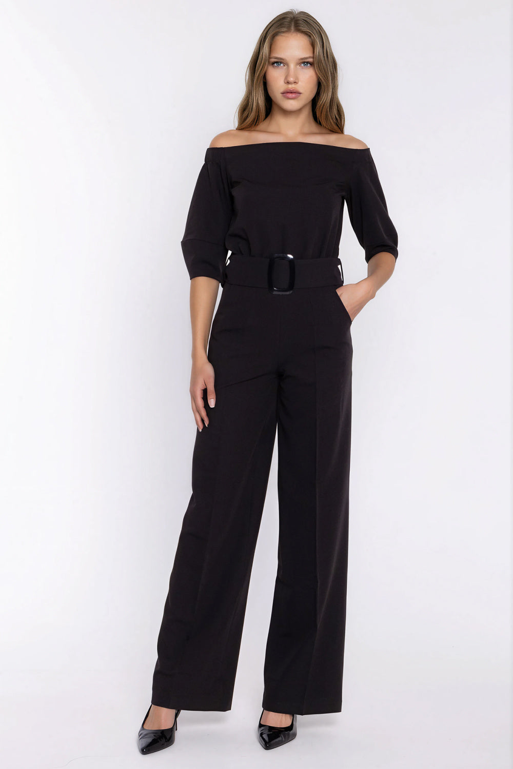 Nife Black Polyester Jumpsuit - view 2