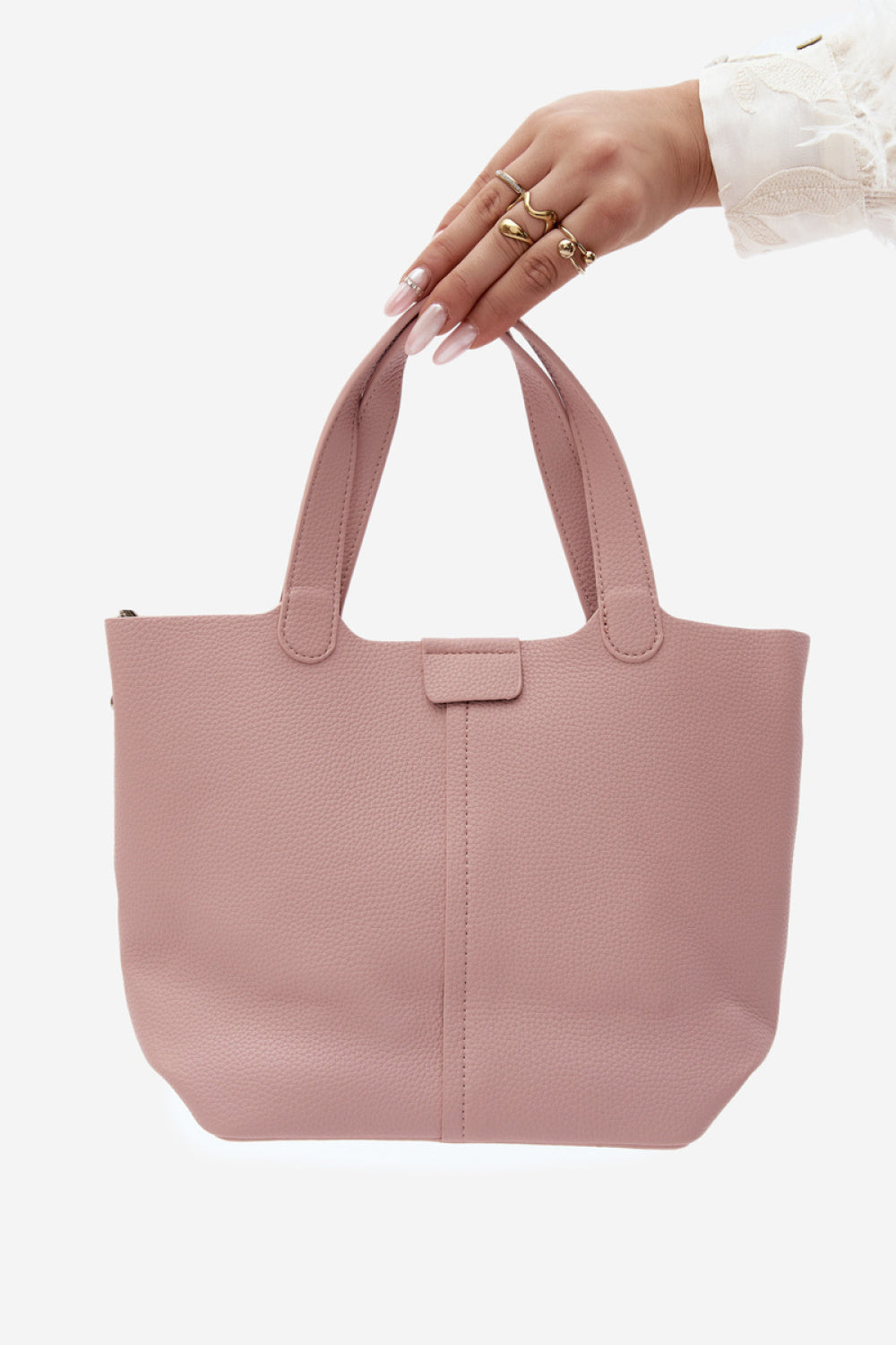 Step In Style Blaire Rose Pink Faux Leather Handbag - view 3
