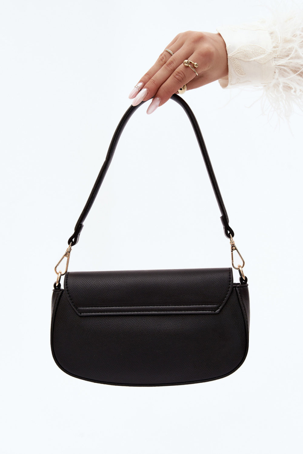 Step In Style Acacia Black Faux Leather Handbag - view 3