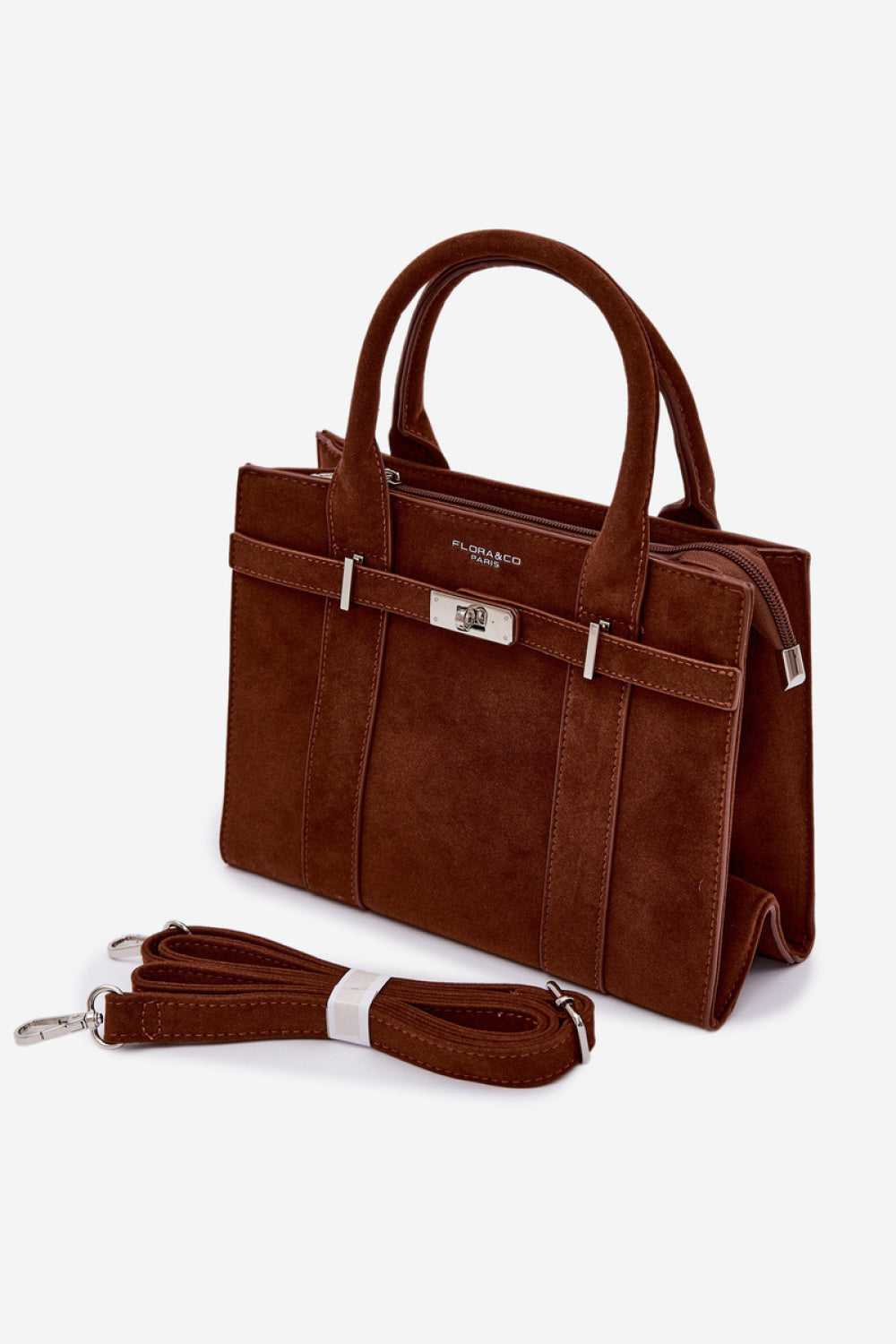 Step In Style Noressa Camel Faux Suede Handbag