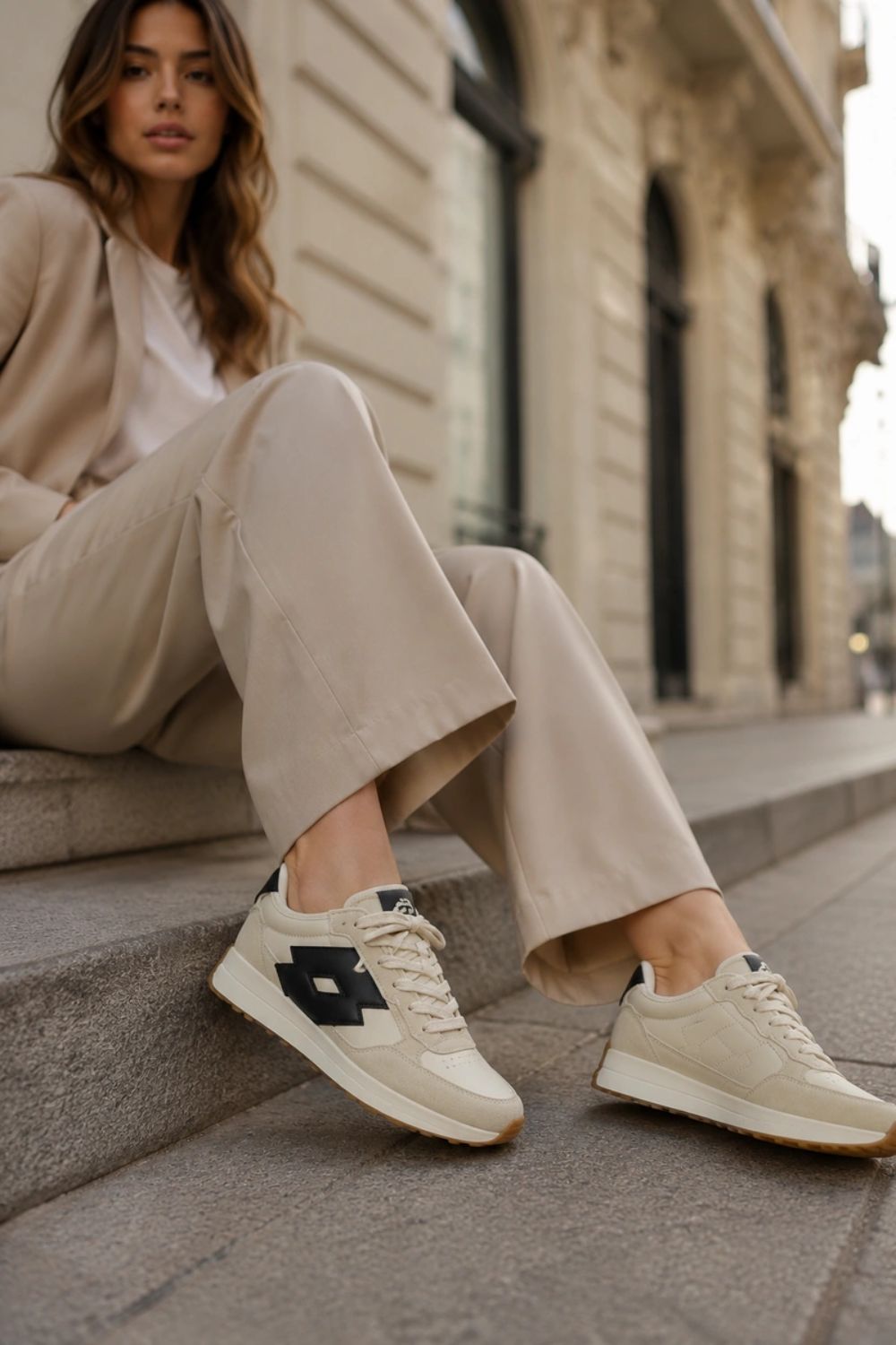 Step In Style White Faux Leather Platform Trainers - view 4