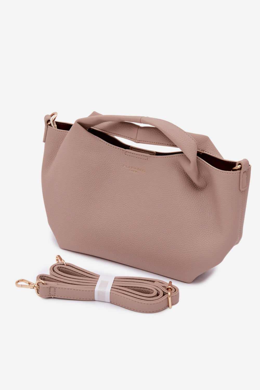 Step In Style Corisse Beige Faux Leather Handbag