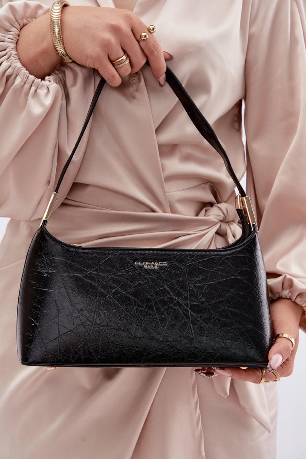 Step In Style Tielle Black Faux Leather Handbag - view 3