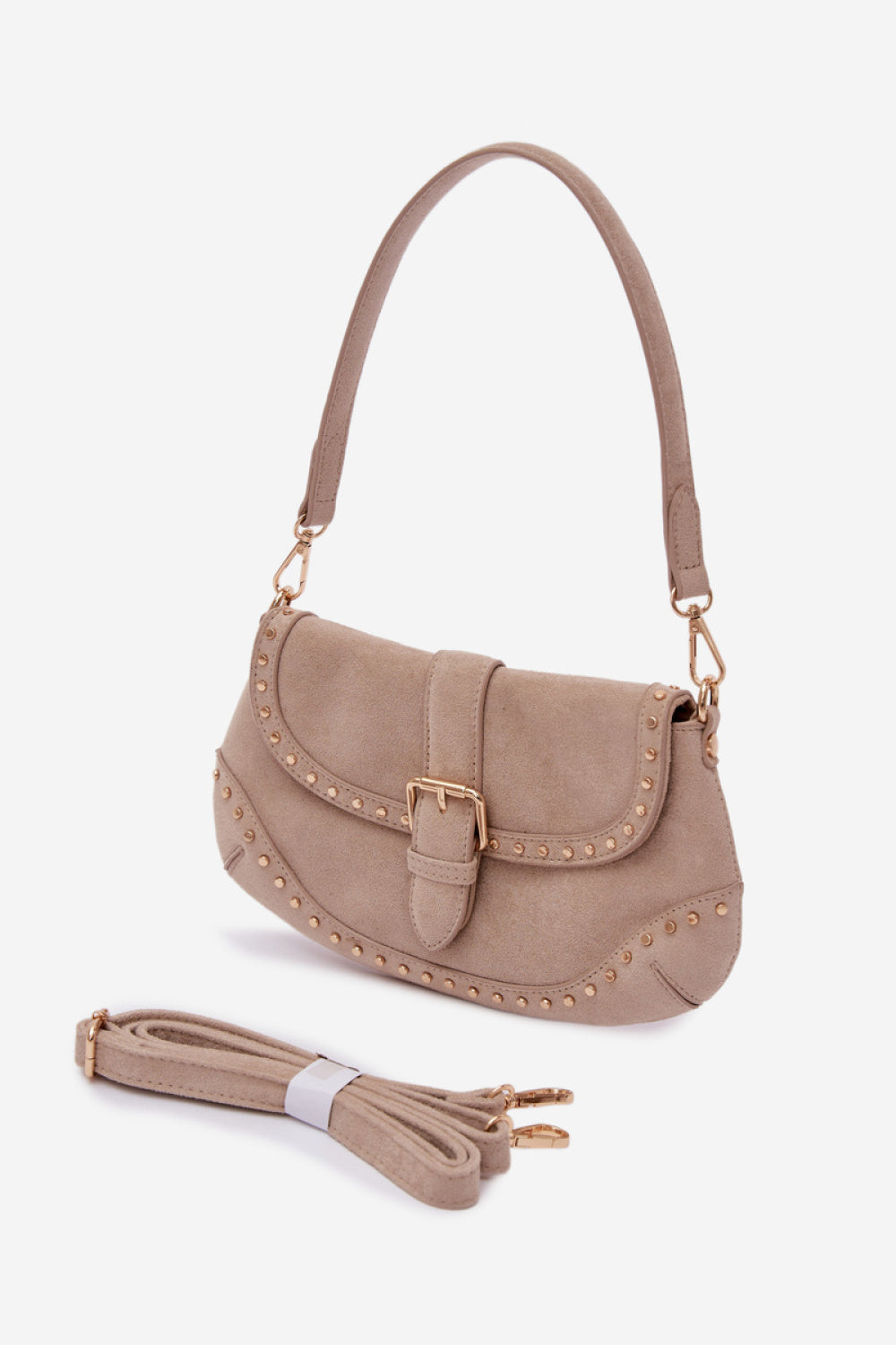 Step In Style Clarielle Light Beige Faux Suede Handbag - view 2
