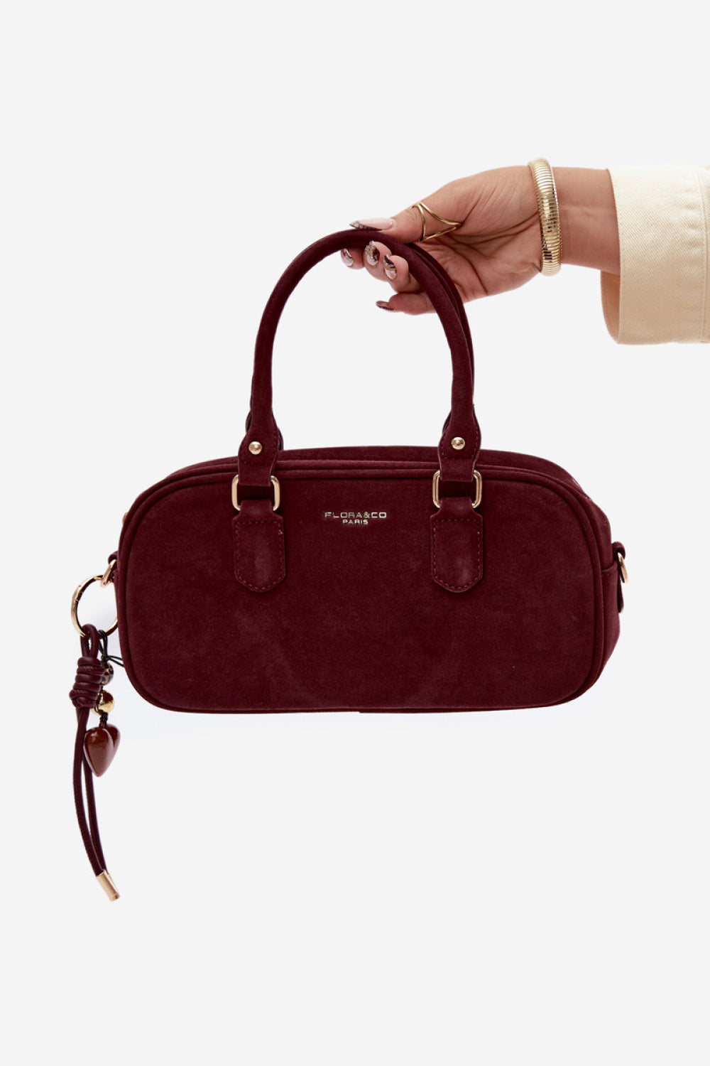 Step In Style Annelle Burgundy Faux Suede Handbag - view 3