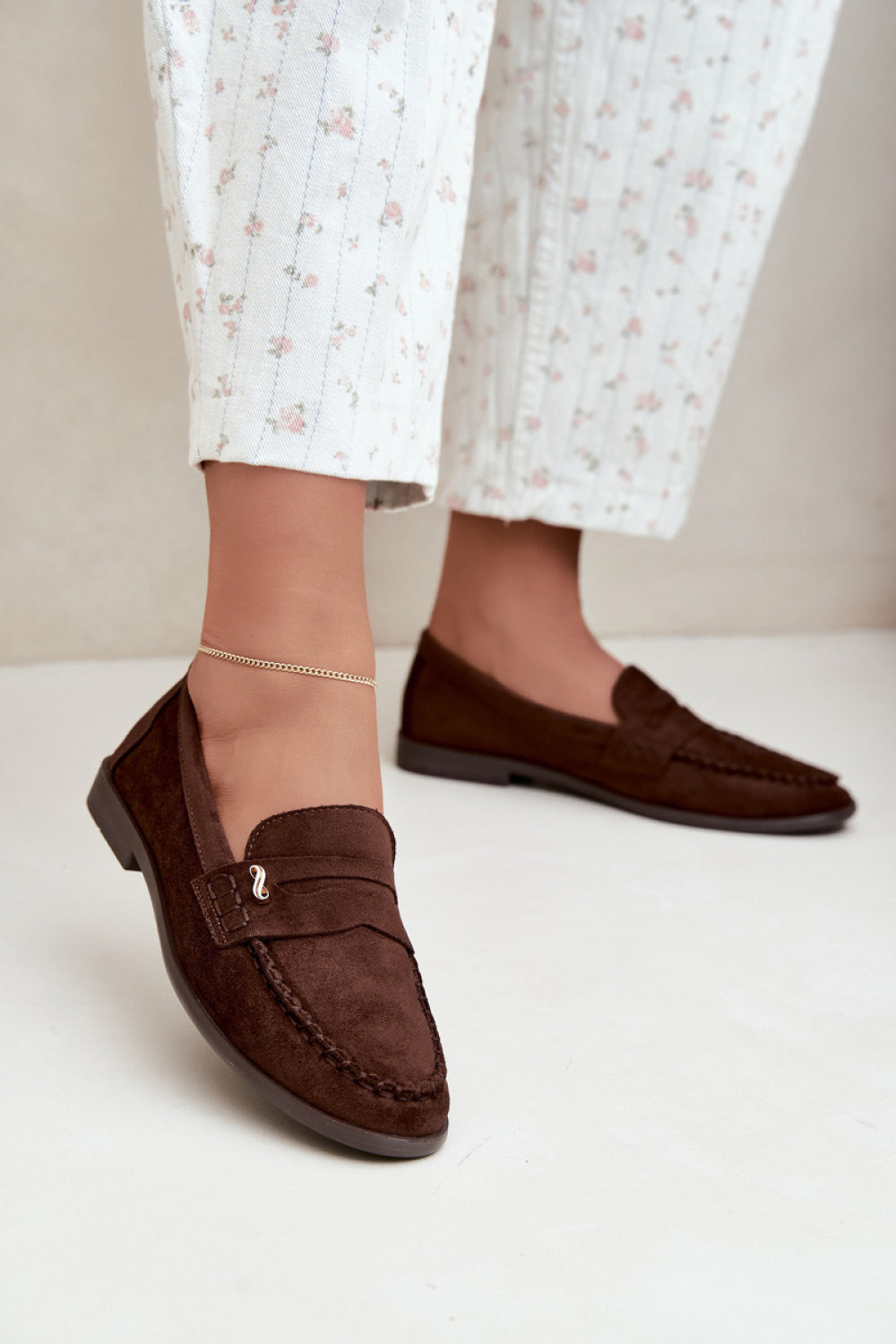 Step In Style Treya Chocolate Faux Suede Moccasins